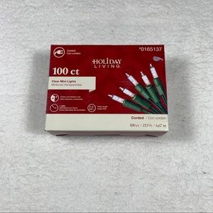 NIB Holiday Living 100ct Clear Mini Lights 20.62ft